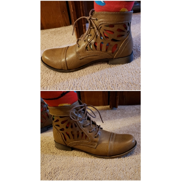 Wanted Taupe Bravado Ankle Boots w/side holes NIB! - Picture 8 of 8